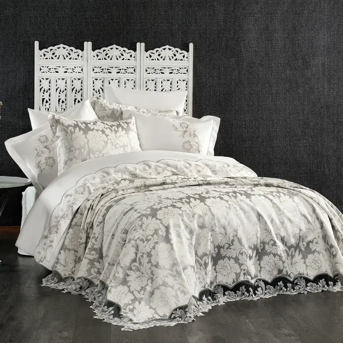 Astor Flower Pique Set Grey - 1