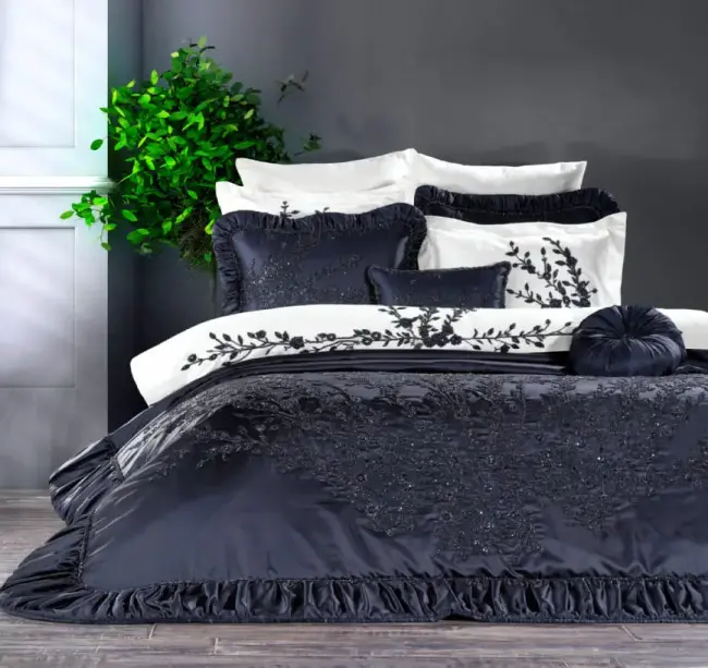 Elenor 11 Pcs Bed Set / Navy Blue - 1