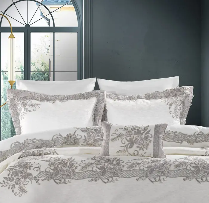 Flora Bedspread Set / Grey - 2