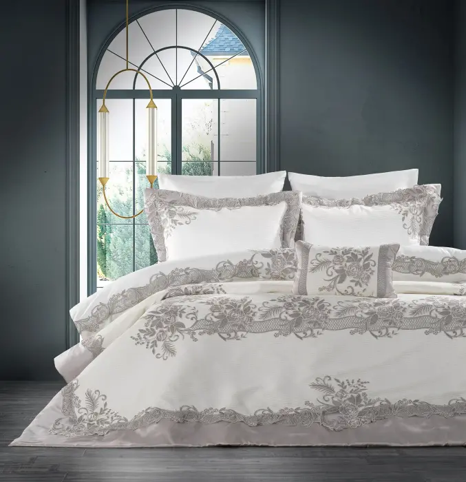 Flora Bedspread Set / Grey - 1