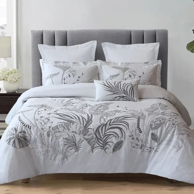 Jadore Çift Kişilik Comforter Set / Gri - 1