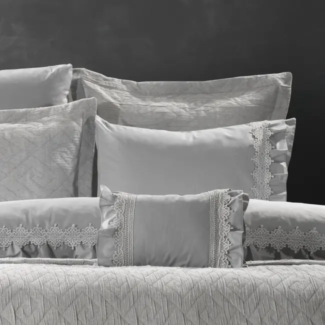 Lizbon 8 Prc. Bedspread Set / Grey - 3