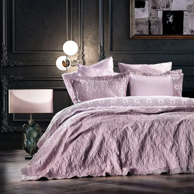 Norsia Damson Bedding Set with Duvet Cover - 1