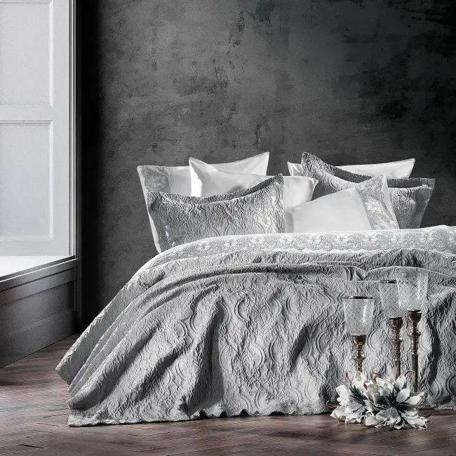 Norsia Grey Bedding Set with Duvet Cover 