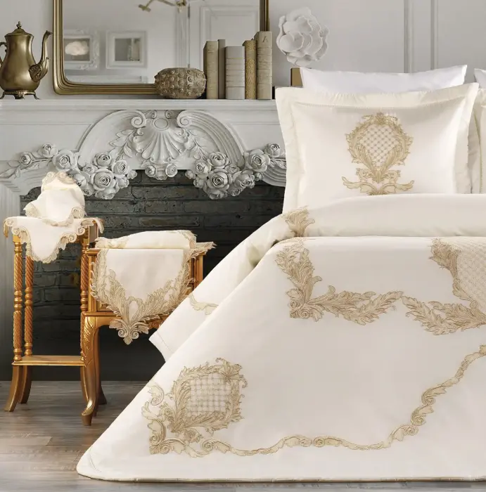 Ornella 4 Prc. Bedspread / Ecru - Gold - 3