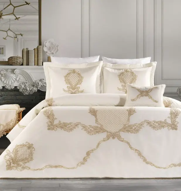 Ornella 4 Prc. Bedspread / Ecru - Gold 